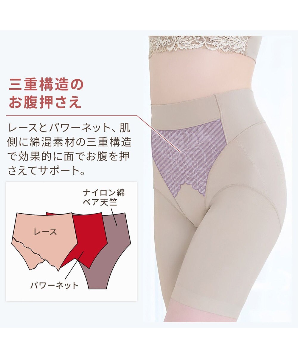 BRADELIS New York 【BRADELIS NewYork peace】綿混フィットレースガードル24 ブラデリス  1枚履きできるガードルショーツ 