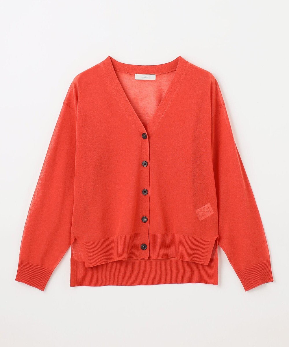 ANY L 【洗濯機可/接触冷感/アンチピリング】シアーニットVネックカーディガン 