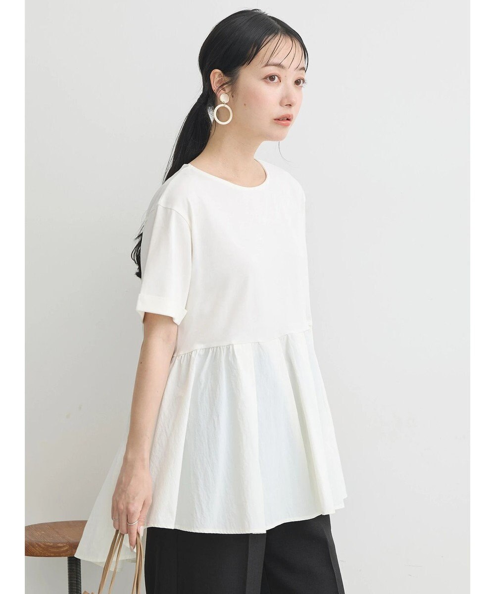 earth music&ecology 異素材チュニックカットソー 