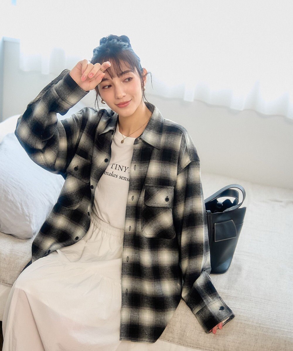 WEGO 【ユニセックス着用ITEM/SMLサイズ展開】チェックネルシャツ 