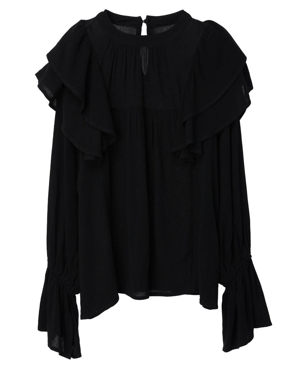 Green Parks ・Ｐｅｔｉｔ　Ｆｌｅｕｒ　ラッフルショルダーブラウス 