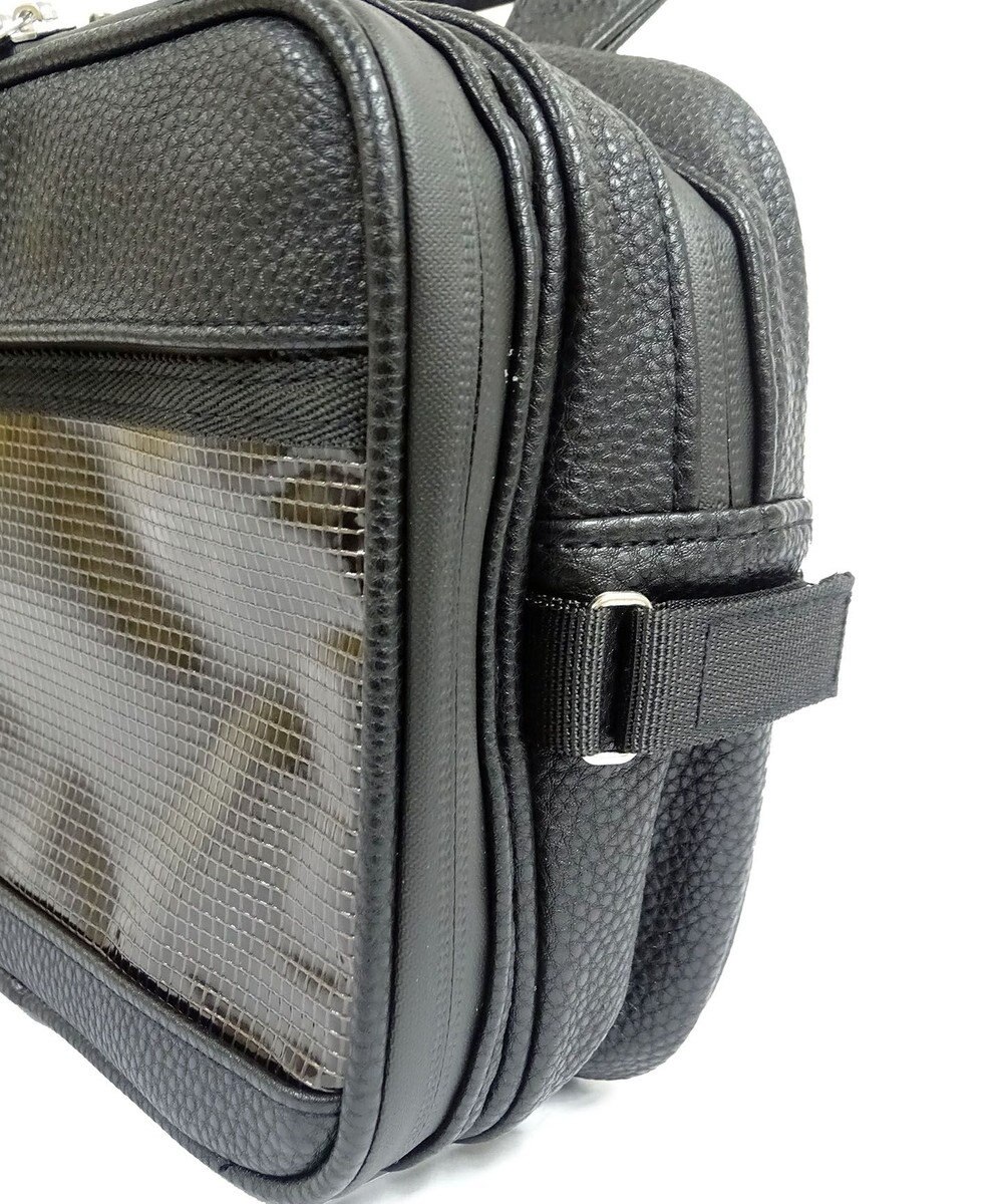 +RING 【プラスリング】【数量限定】メンズ向け  synthetic leather mini boston bag BLK SR403 