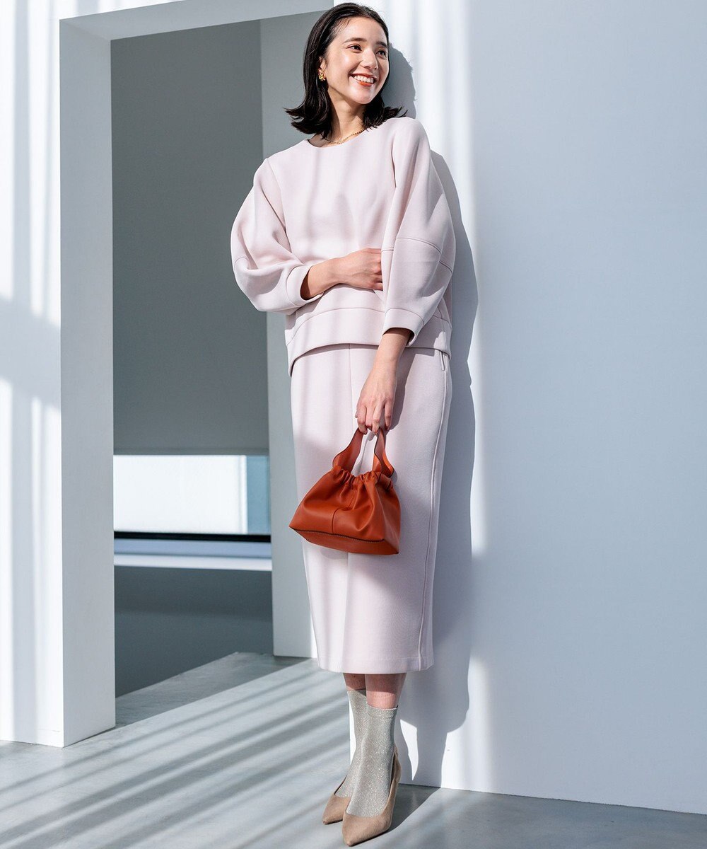 組曲 【WEB限定】パフスリーブ スウェットライクトップス 