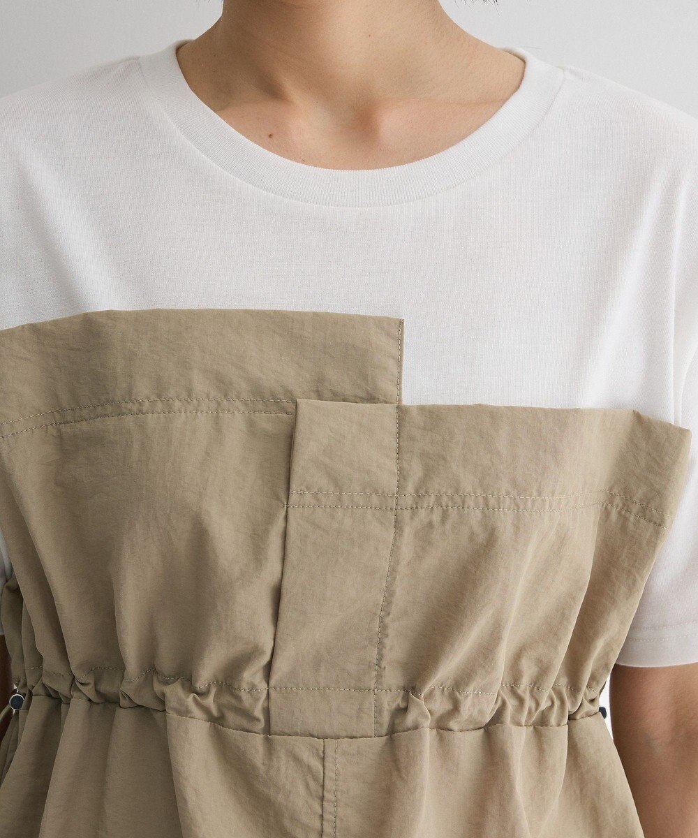 Green Parks ビスチェドッキングドロスト５分袖プルオーバー 