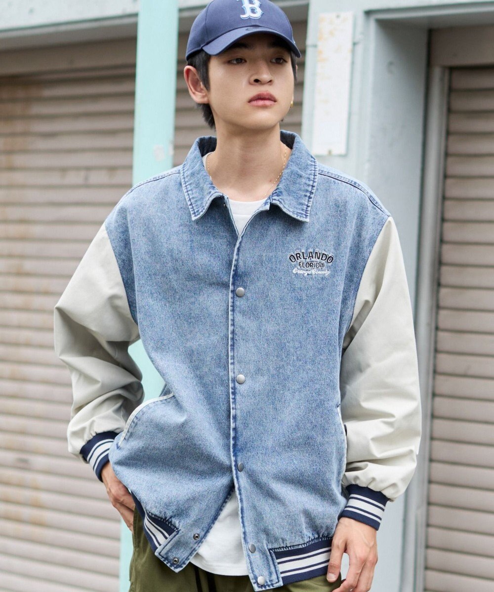 WEGO 【ユニセックス着用ITEM/MLサイズ展開】デニムスタジャン 