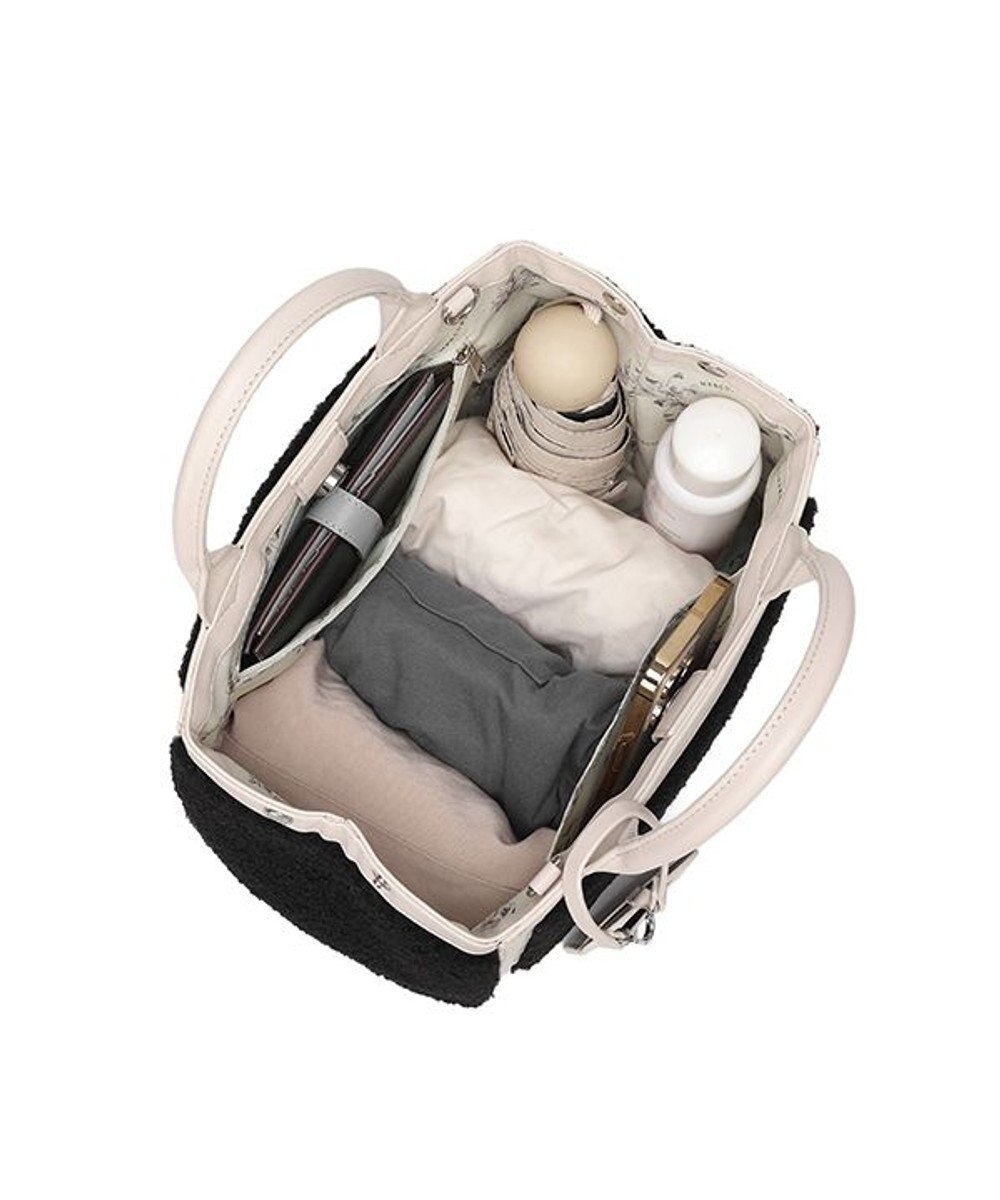 style code 【MERCURYDUO/マーキュリーデュオ】カードケース付　ロゴ刺繍ボアトートバッグ 