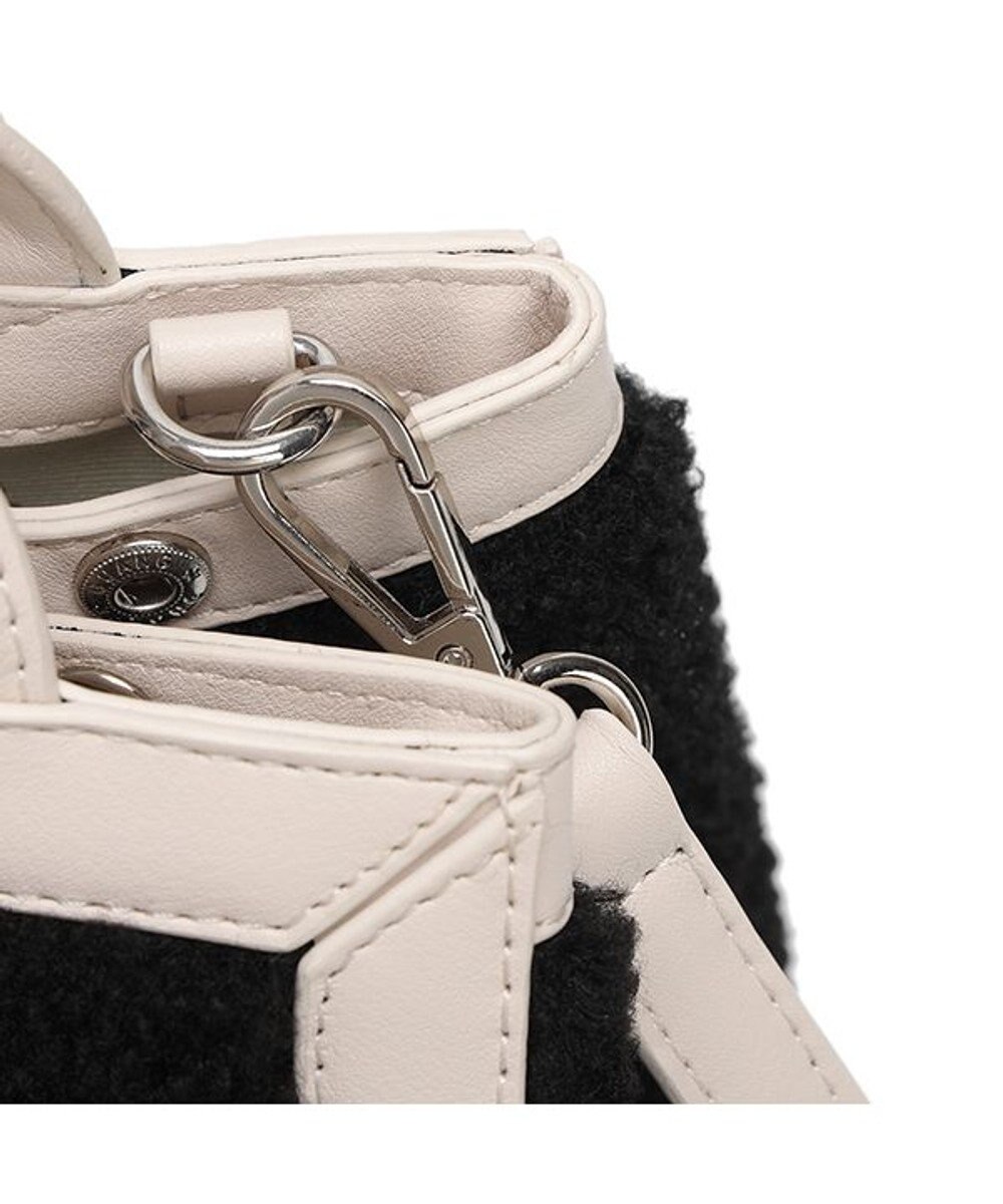 style code 【MERCURYDUO/マーキュリーデュオ】カードケース付　ロゴ刺繍ボアトートバッグ 