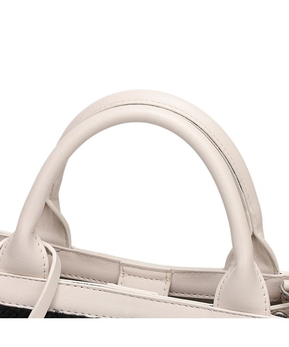 style code 【MERCURYDUO/マーキュリーデュオ】カードケース付　ロゴ刺繍ボアトートバッグ 