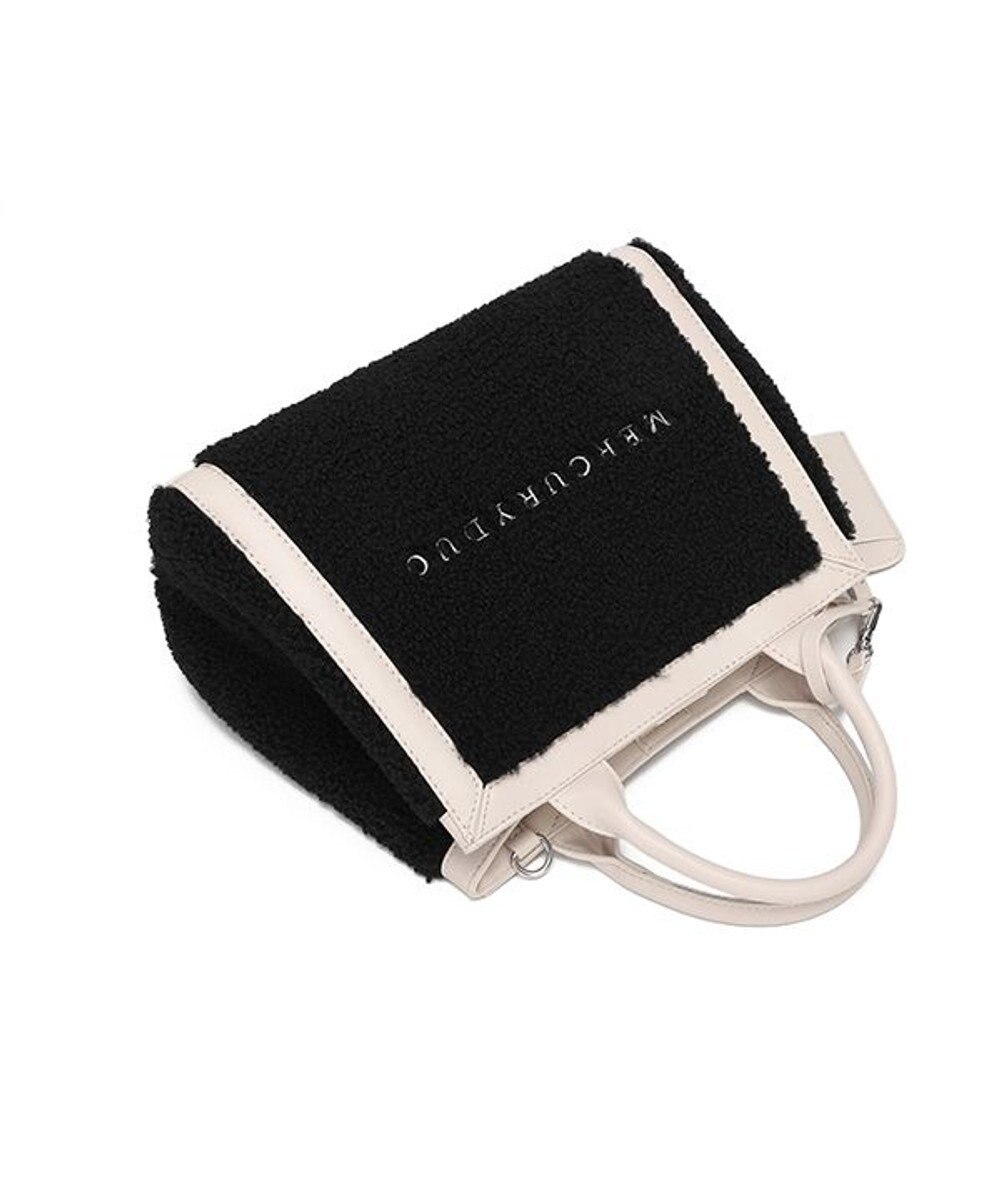 style code 【MERCURYDUO/マーキュリーデュオ】カードケース付　ロゴ刺繍ボアトートバッグ 