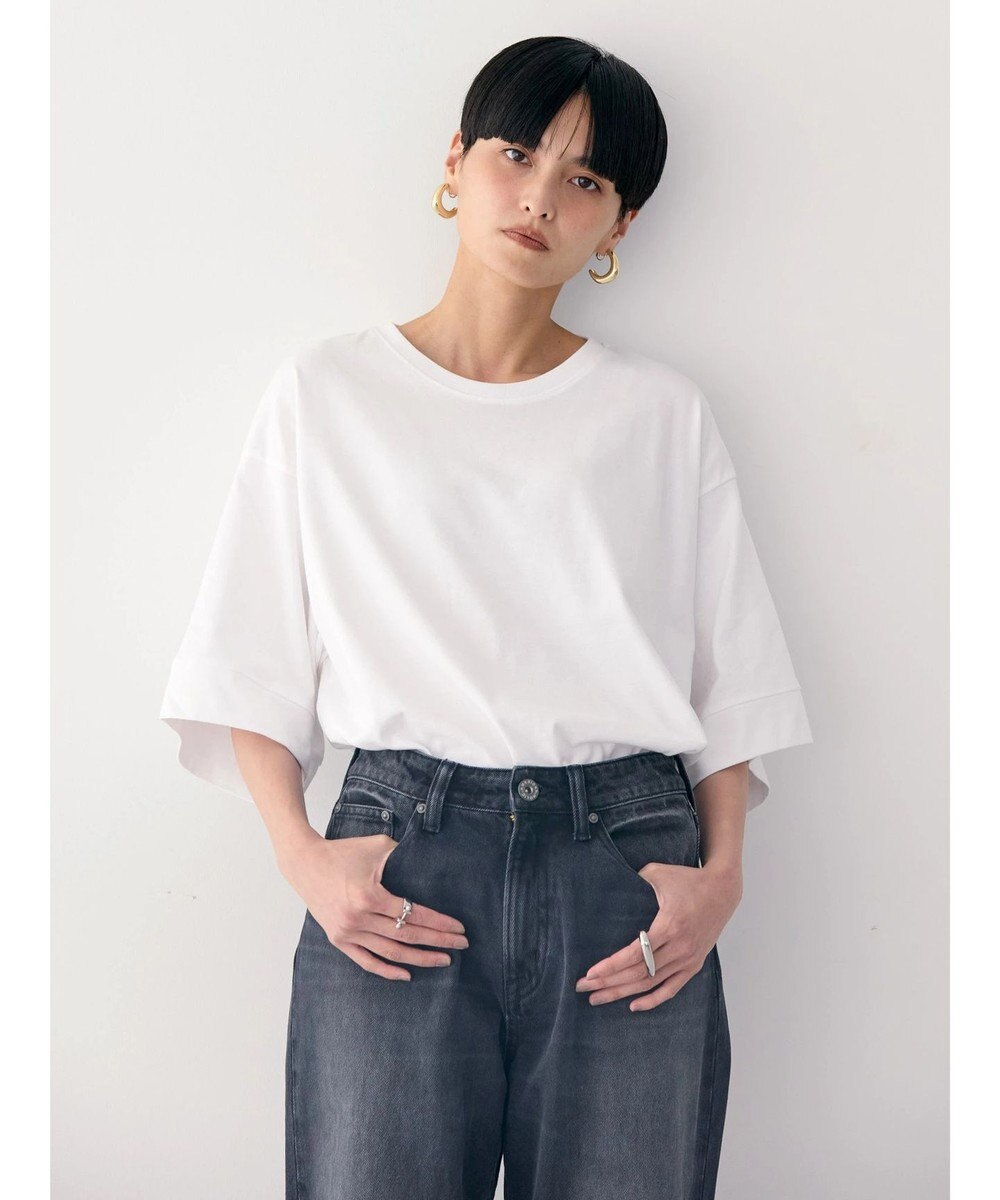 AMERICAN HOLIC 接触冷感ＳＺ５分袖カットプルオーバー 