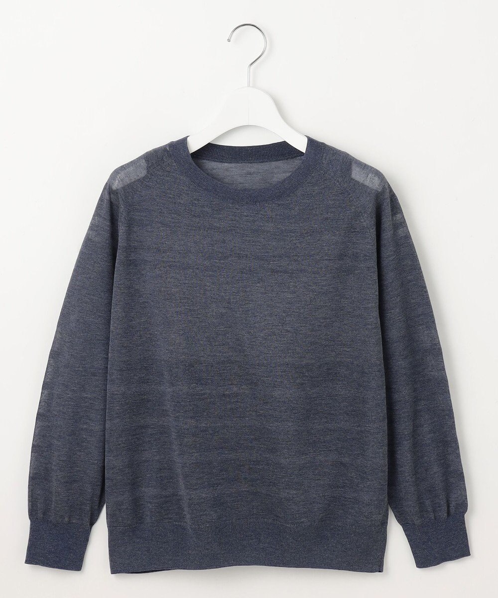 自由区 【ワコールコラボ】【洗える】シアーボーダー ニット 