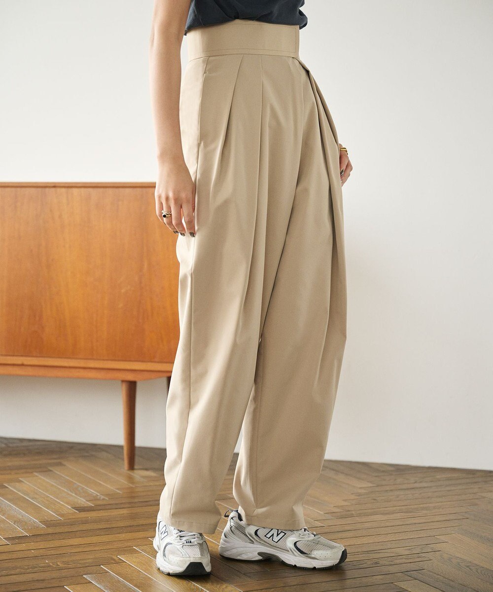 #Newans ２タックコクーンワイドパンツ 