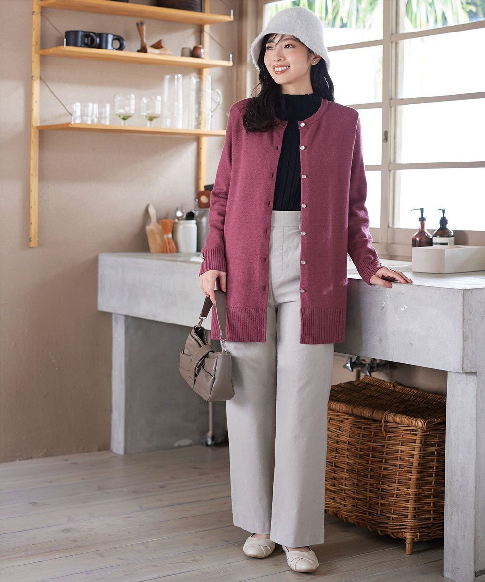 Tiaclasse 【洗える】きらボタンロングカーディガン 