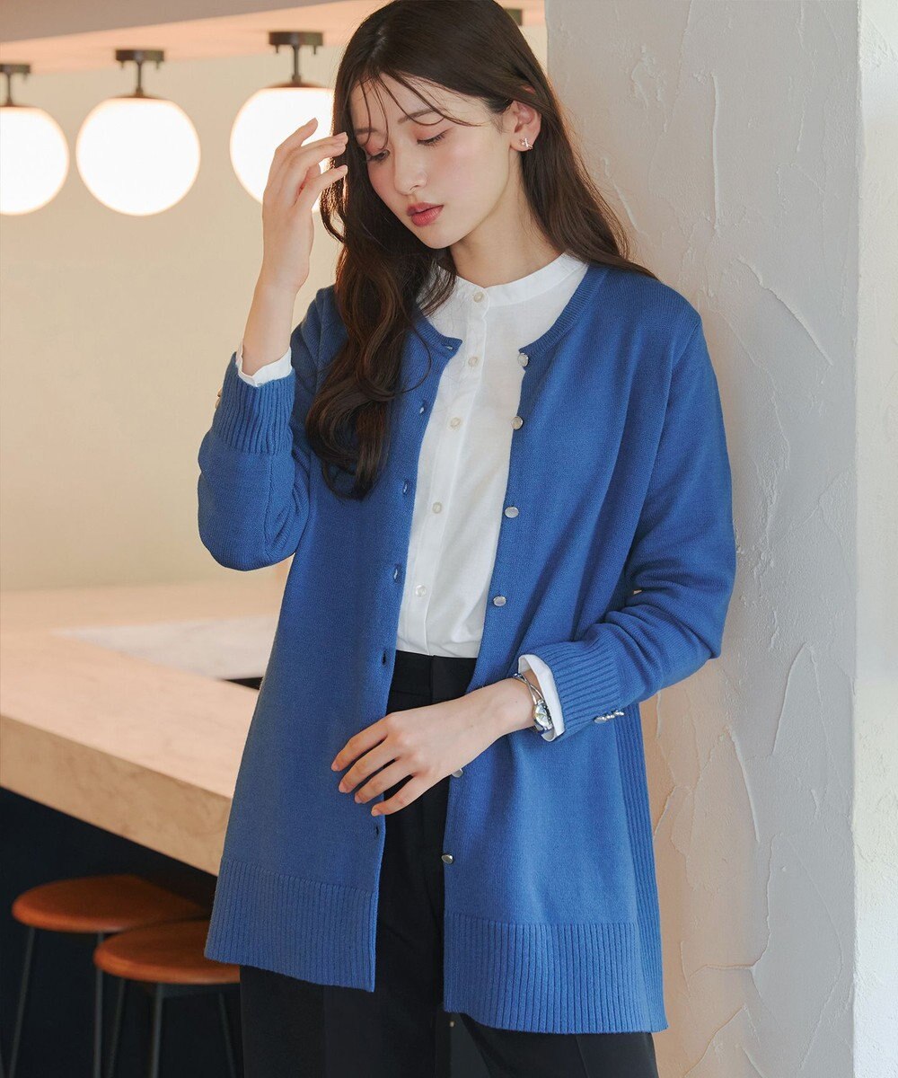 Tiaclasse 【洗える】きらボタンロングカーディガン 