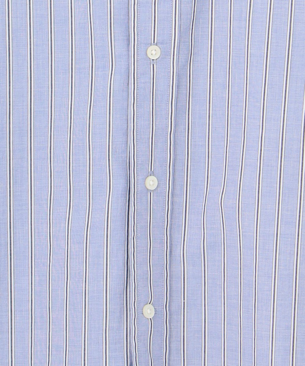 J.PRESS YORK STREET 【UNISEX】タイプライターストライプ バンドカラーシャツ 