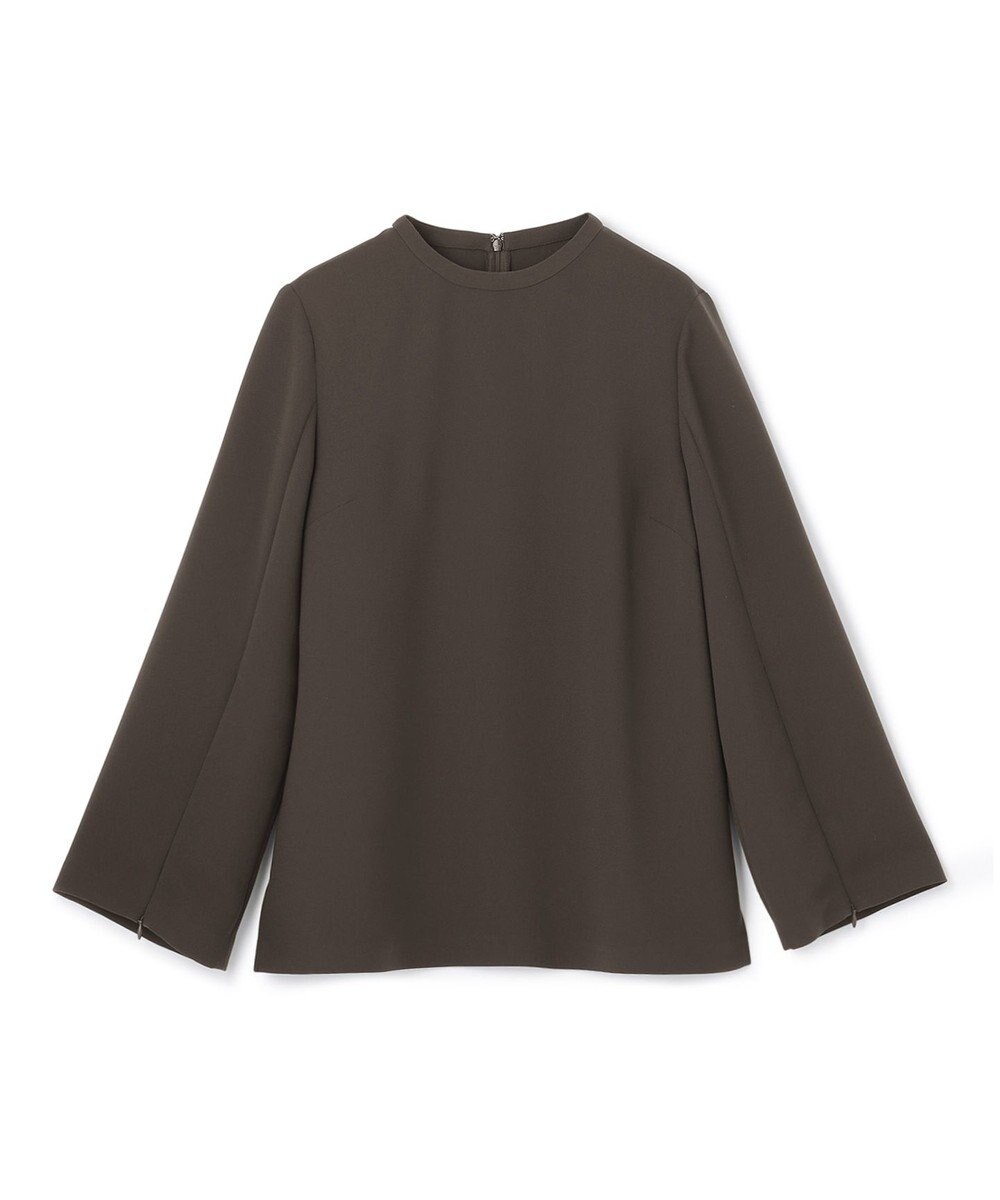 uncrave 【防シワ・洗濯機洗い可】ウォッシャブルダブルクロス スリットスリーブ ブラウス（uncrave STANDARD） 