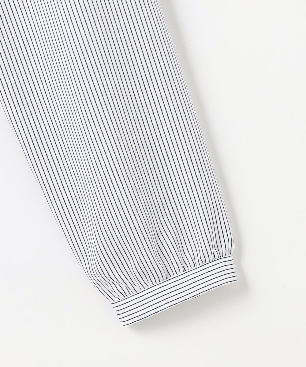 J.PRESS LADIES ソフトジョーゼット ストライプ プリント ブラウス 