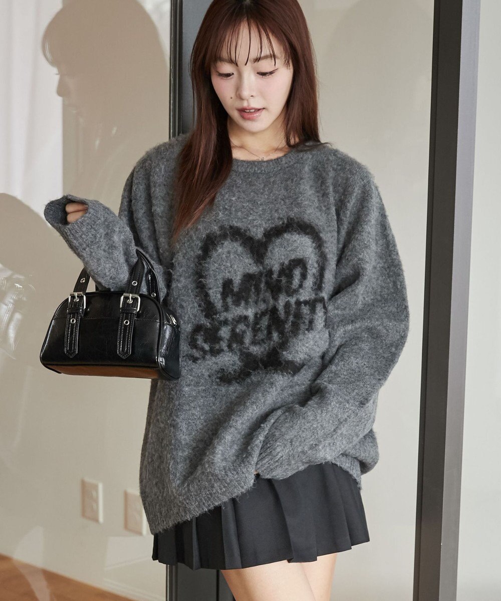 WEGO 【ユニセックス着用ITEM/MLサイズ展開】シャギーグラフィックプルオーバー 