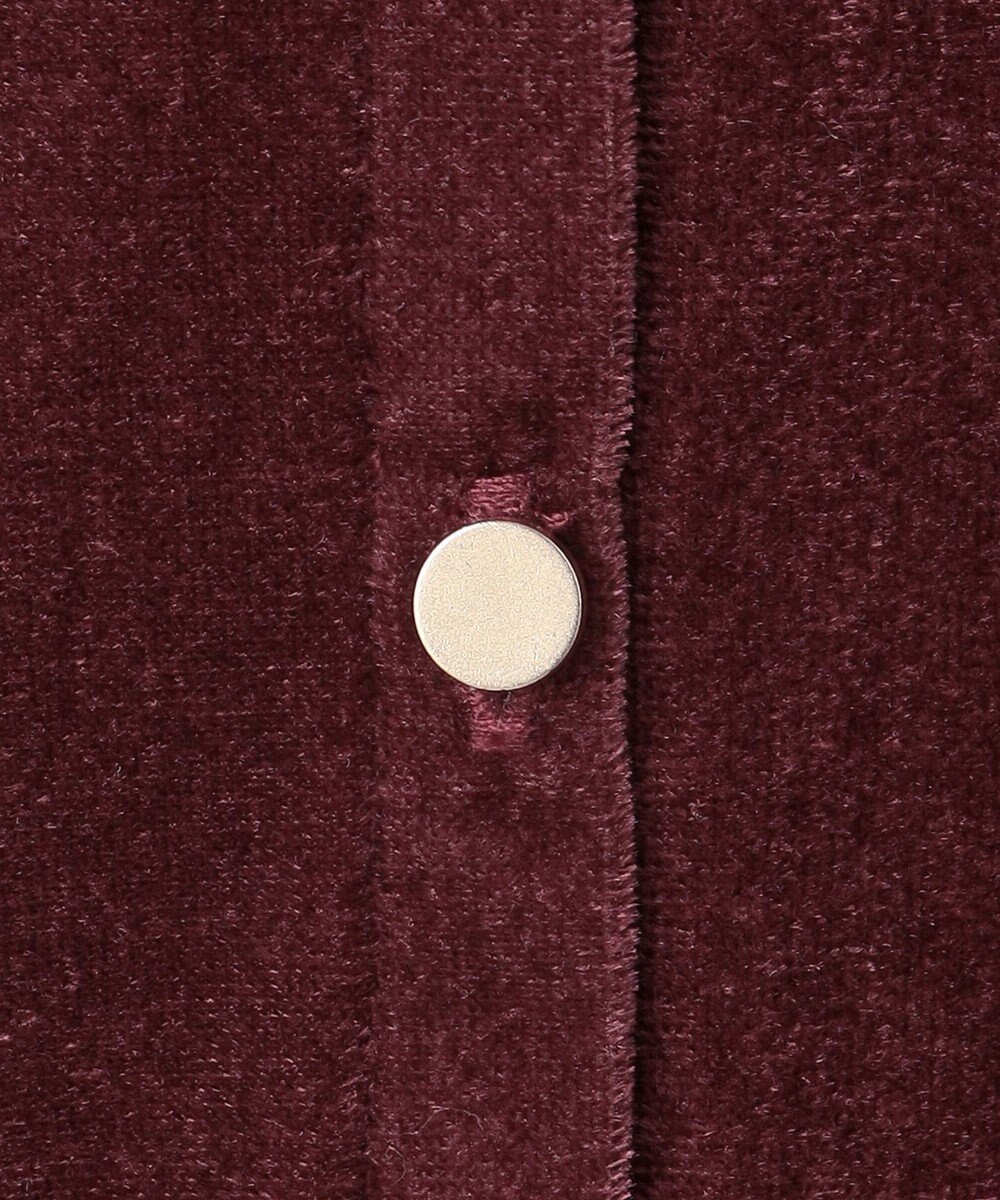 自由区 L シアーベロア カーディガン 