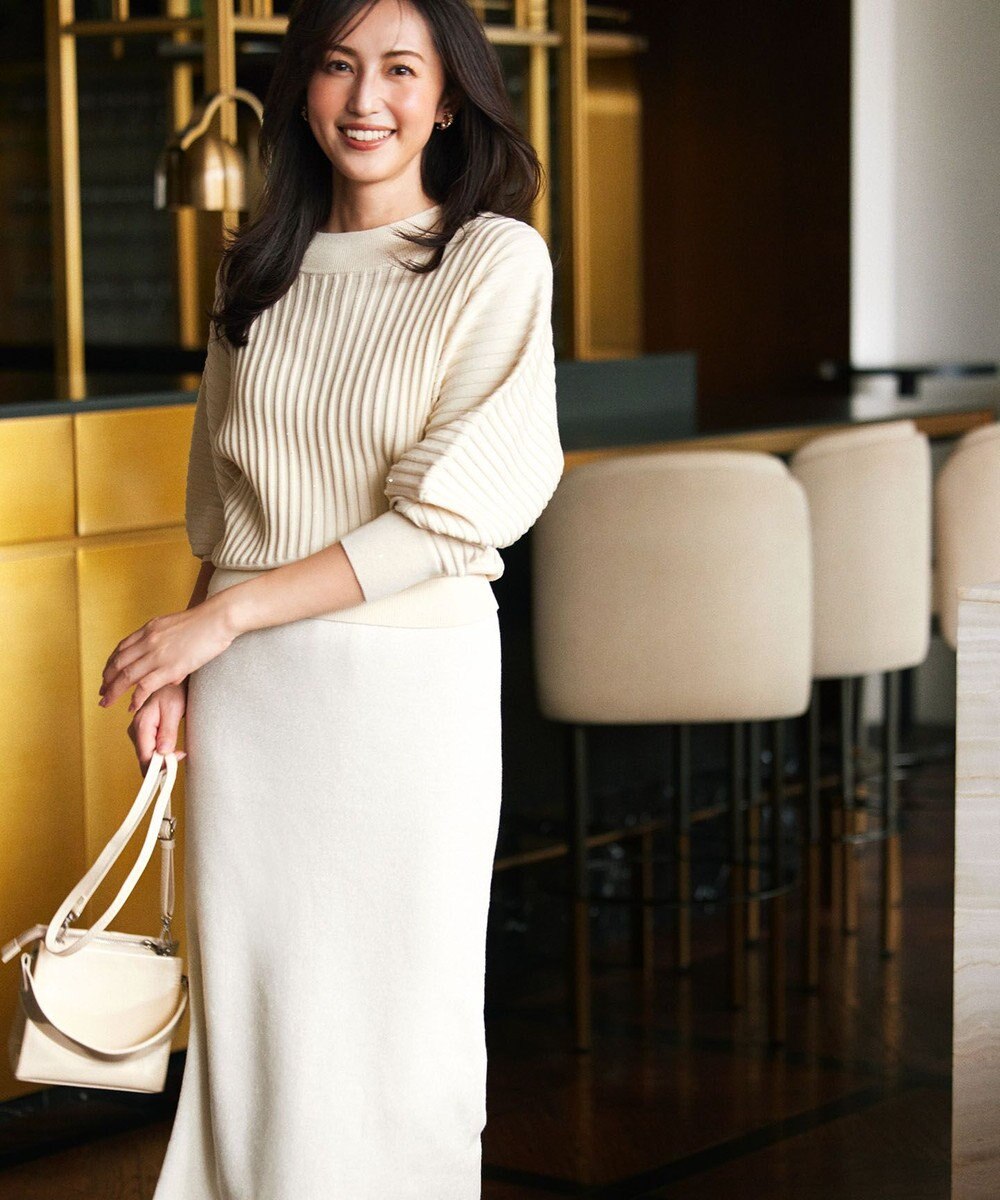 組曲 【手洗い可】ELENAスパンコールドルマン ニット 