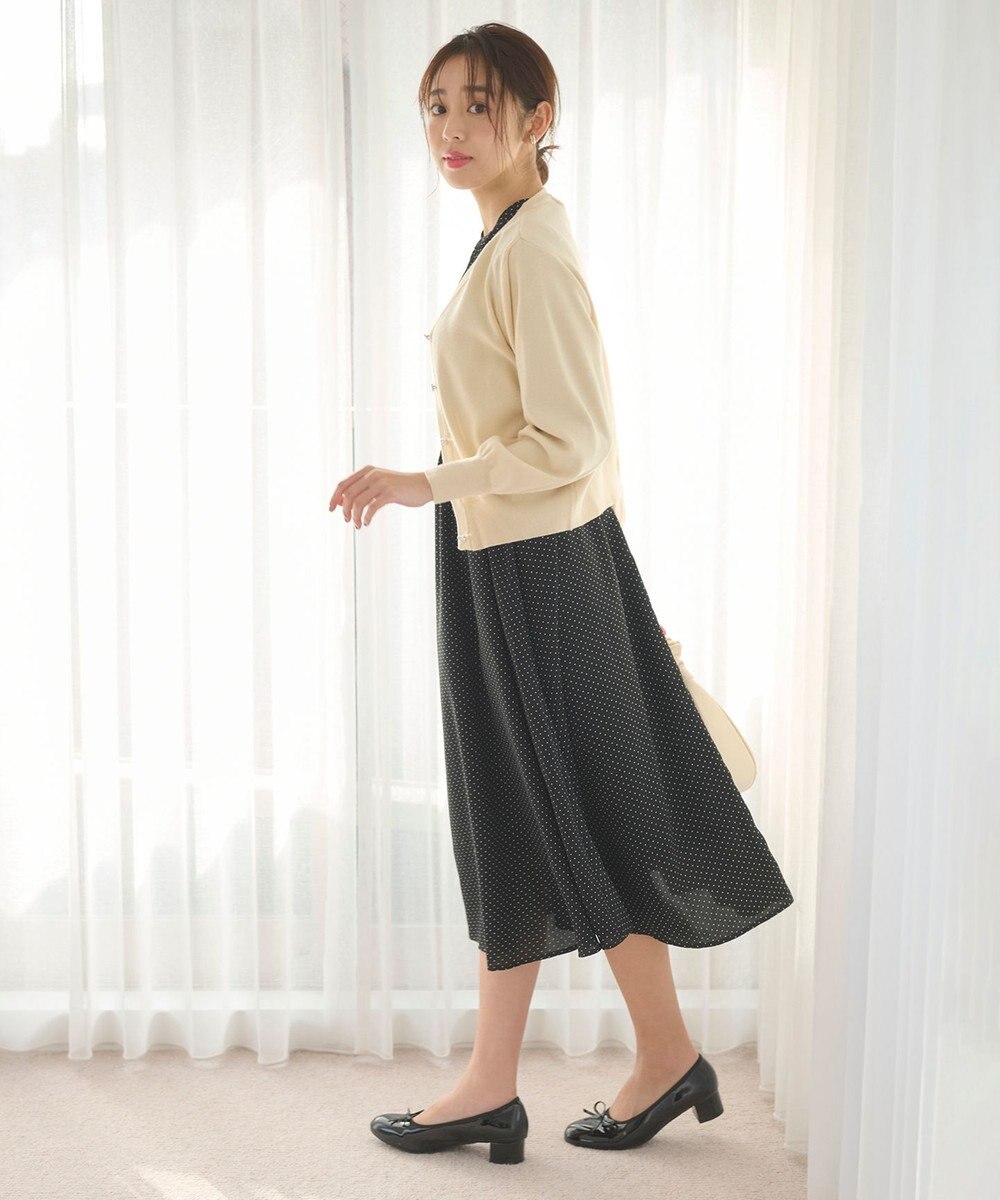 Feroux 【洗える】ビジューボタン2WAY カーディガン 