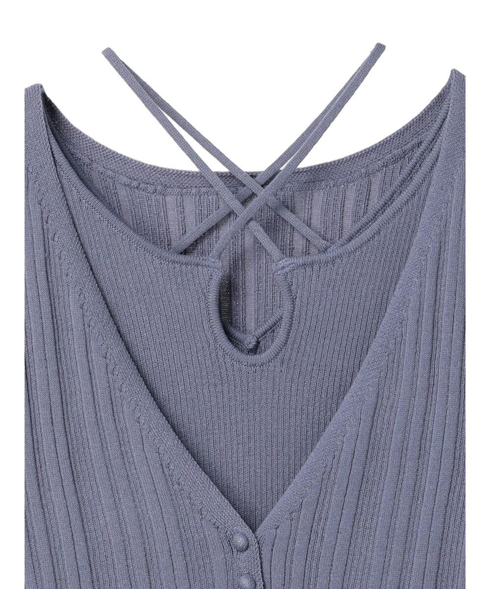 earth music&ecology ＳＥＴ２点ショートカーディガン＋レイヤードタンク 