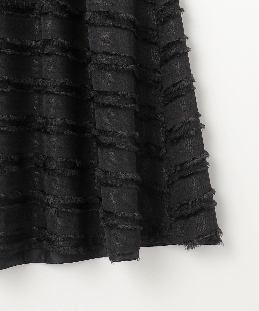 組曲 【WEB限定】ボーダーカットジャカード フレアスカート 