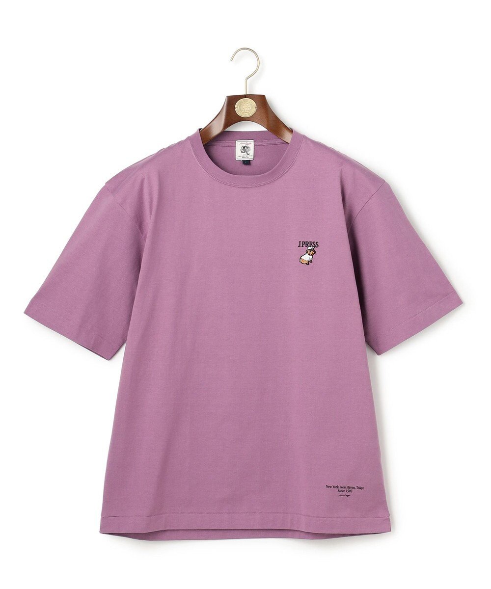 J.PRESS MEN 【AaronChang】【UNISEX】ブルドック エンブロイダリー Tシャツ 