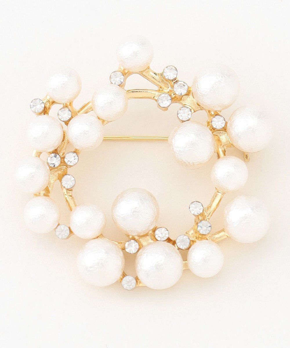 ANY サークルパールブローチ 