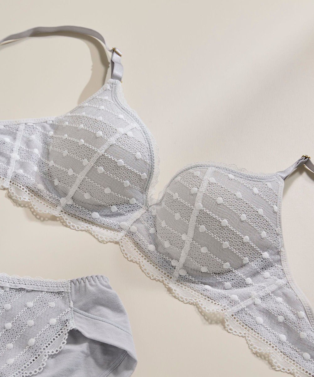 une nana cool 【リニューアル】 しなやかにフィット ポルカドットモールド 3/4カップブラ 