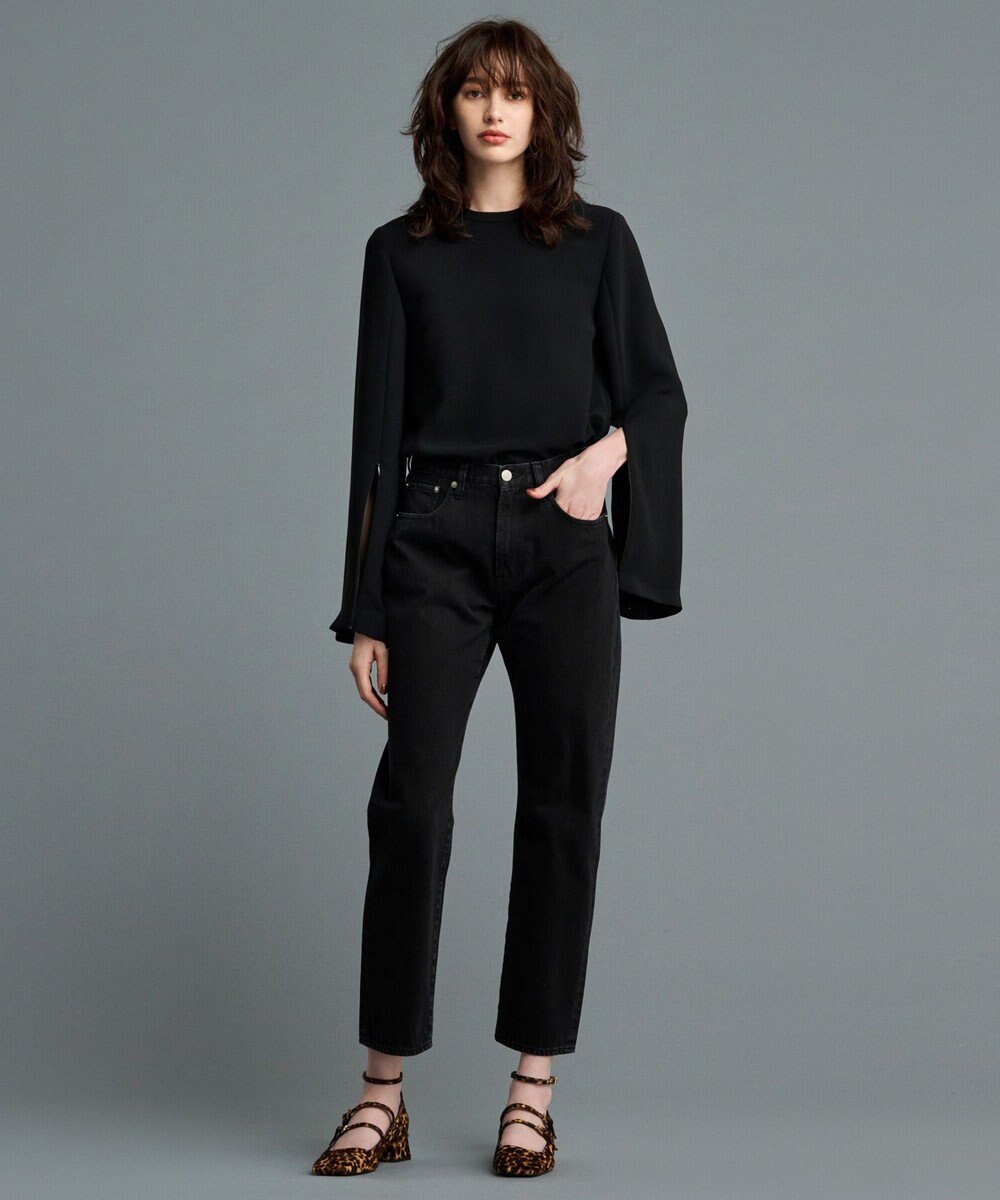 uncrave 【防シワ・洗濯機洗い可】ウォッシャブルダブルクロス スリットスリーブ ブラウス（uncrave STANDARD） 