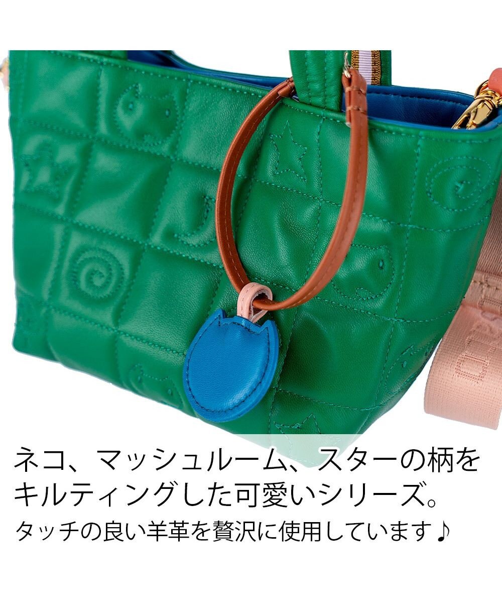 tsumori chisato CARRY ネコキルティング ショルダーバッグ 2way ミニバッグ ハンドバッグ 
