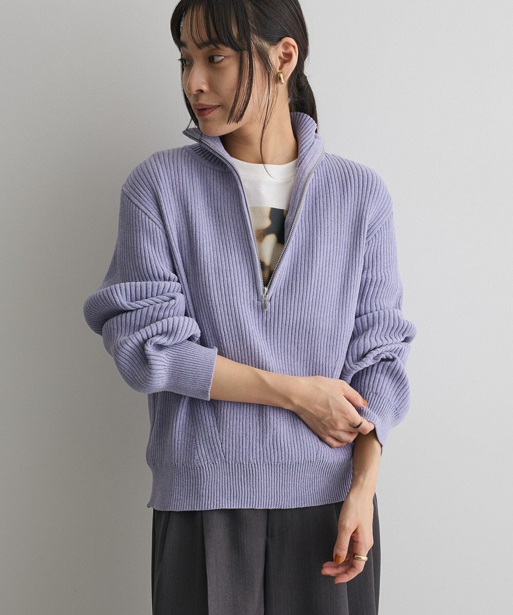 CRAFT STANDARD BOUTIQUE ミニモールハーフジップニットプルオーバー 