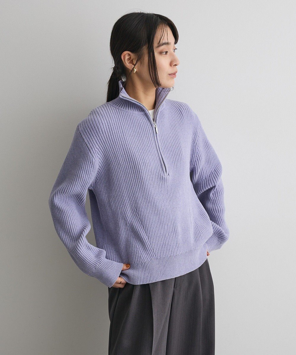 CRAFT STANDARD BOUTIQUE ミニモールハーフジップニットプルオーバー 