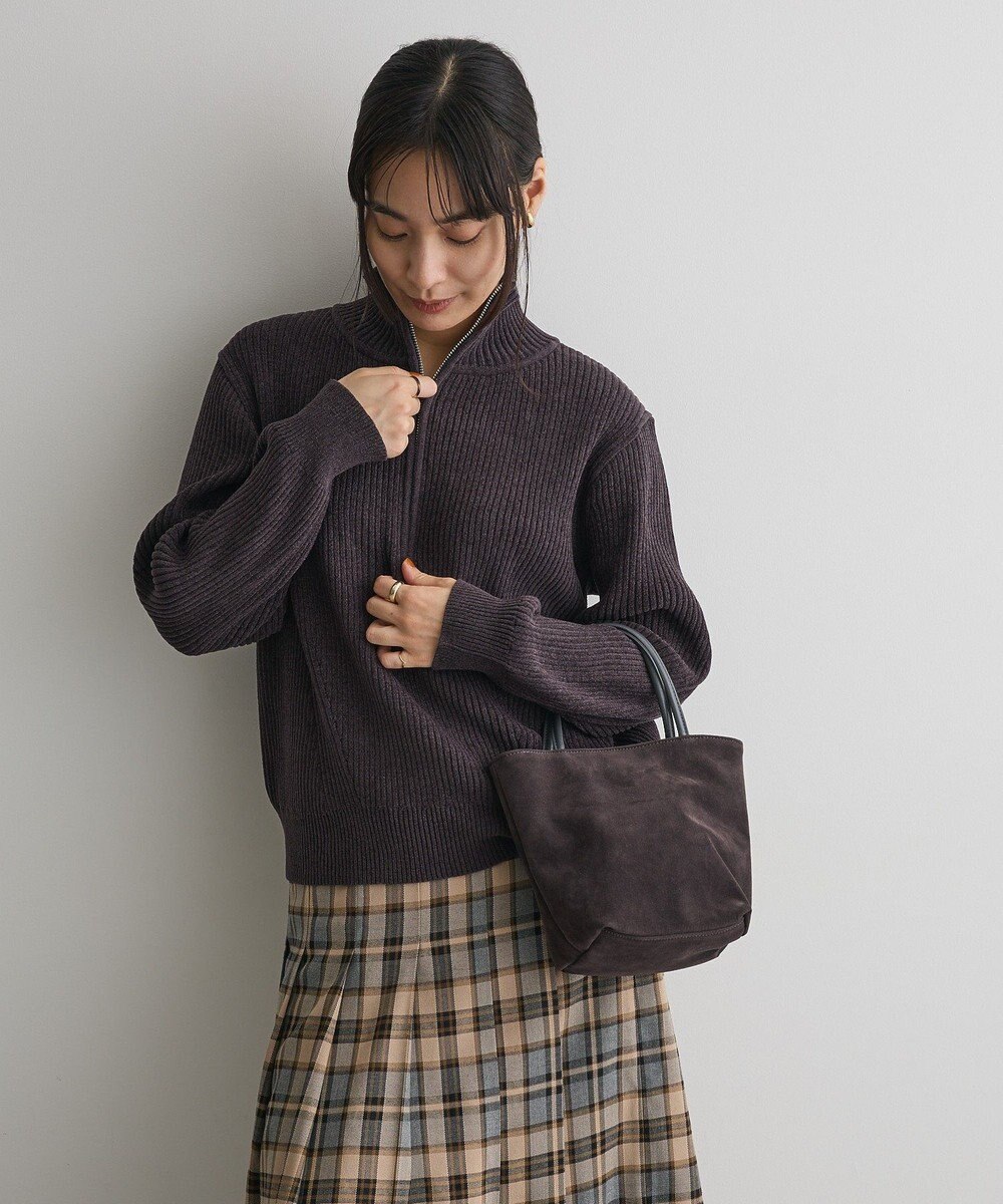 CRAFT STANDARD BOUTIQUE ミニモールハーフジップニットプルオーバー 