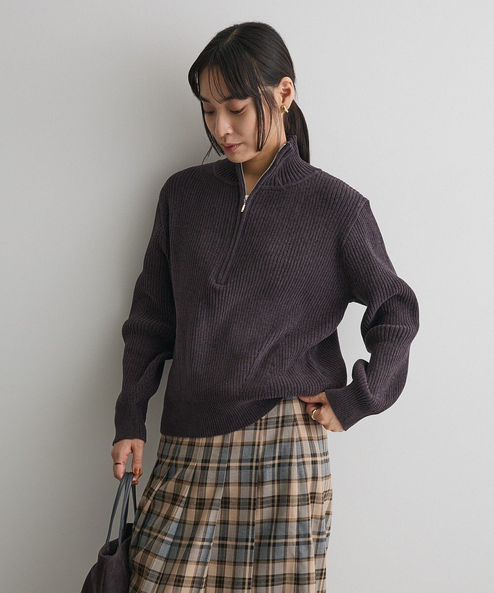 CRAFT STANDARD BOUTIQUE ミニモールハーフジップニットプルオーバー 