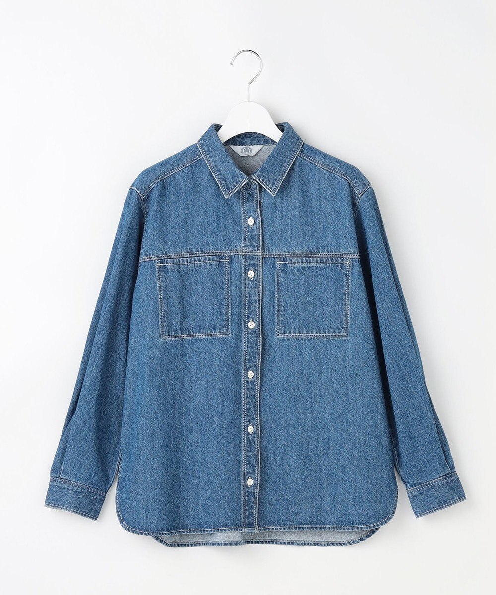 J.PRESS LADIES コットンリネン 7oz デニム シャツ 