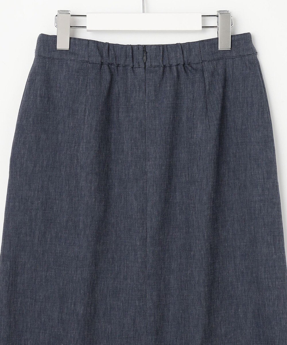 J.PRESS LADIES リネンバイオシャンブレー Aライン スカート 