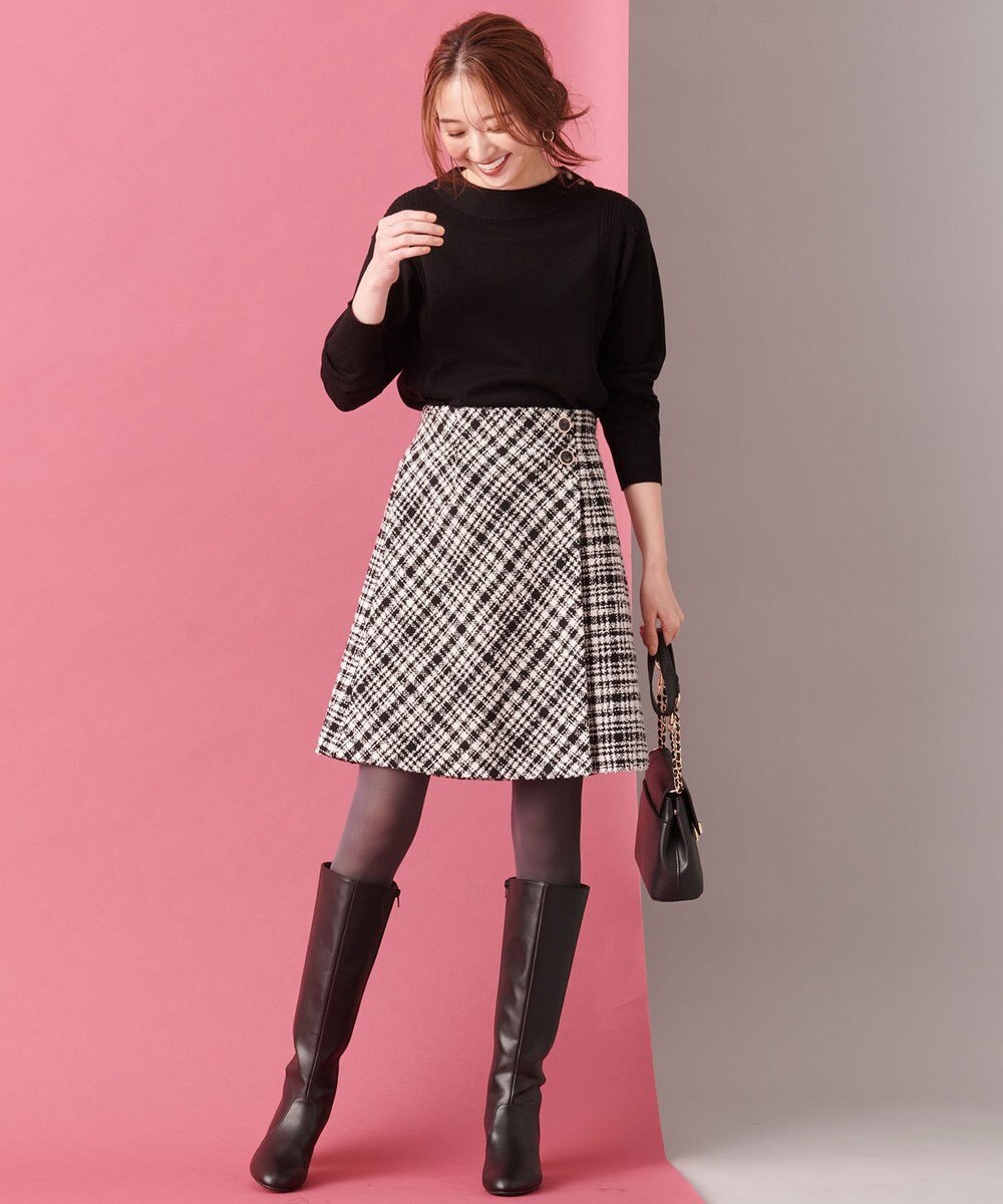 ANY SIS 【洗える】サイドケーブルカラー ニット 