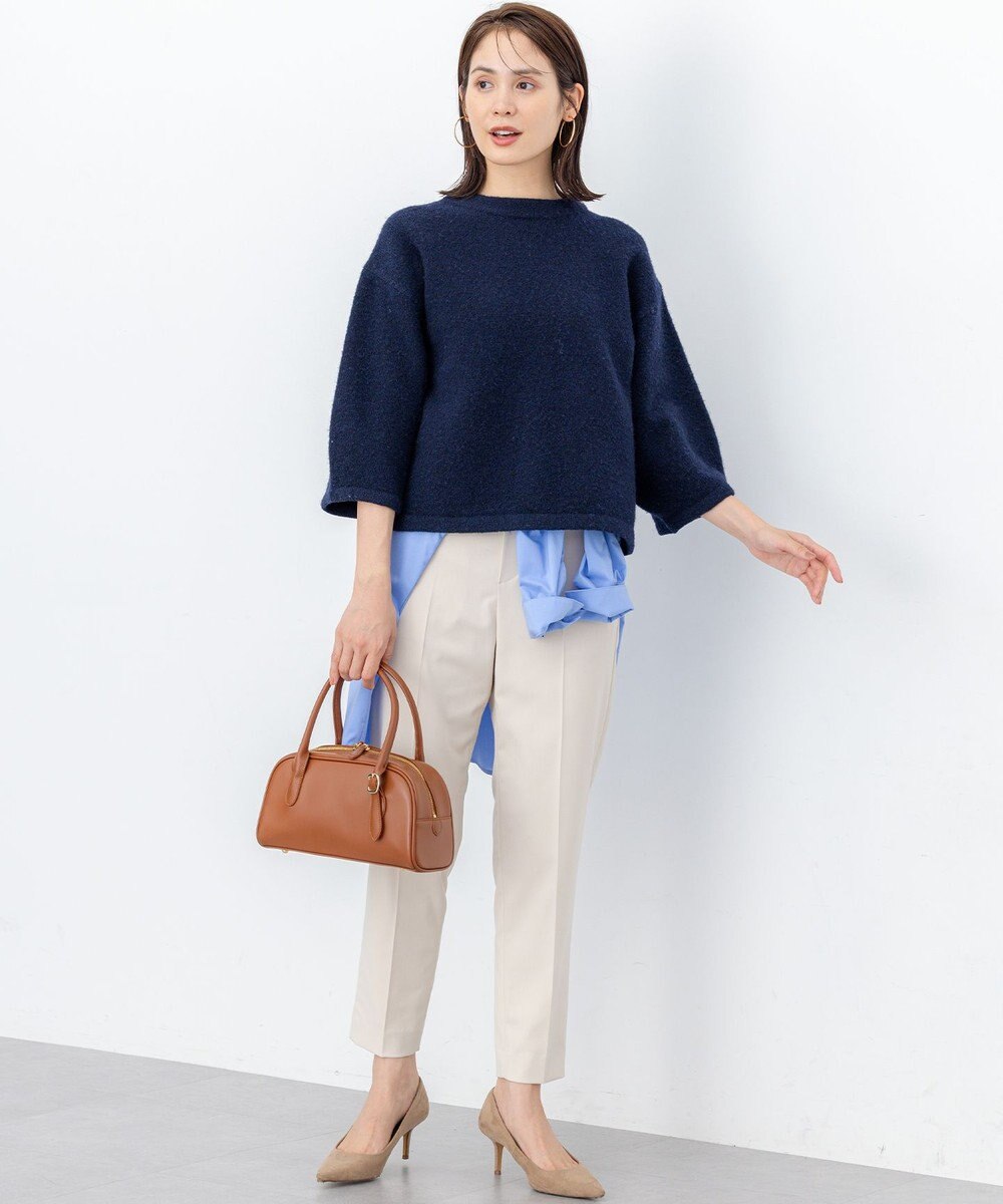 組曲 L ハーフスリーブミルド ニットプルオーバー 