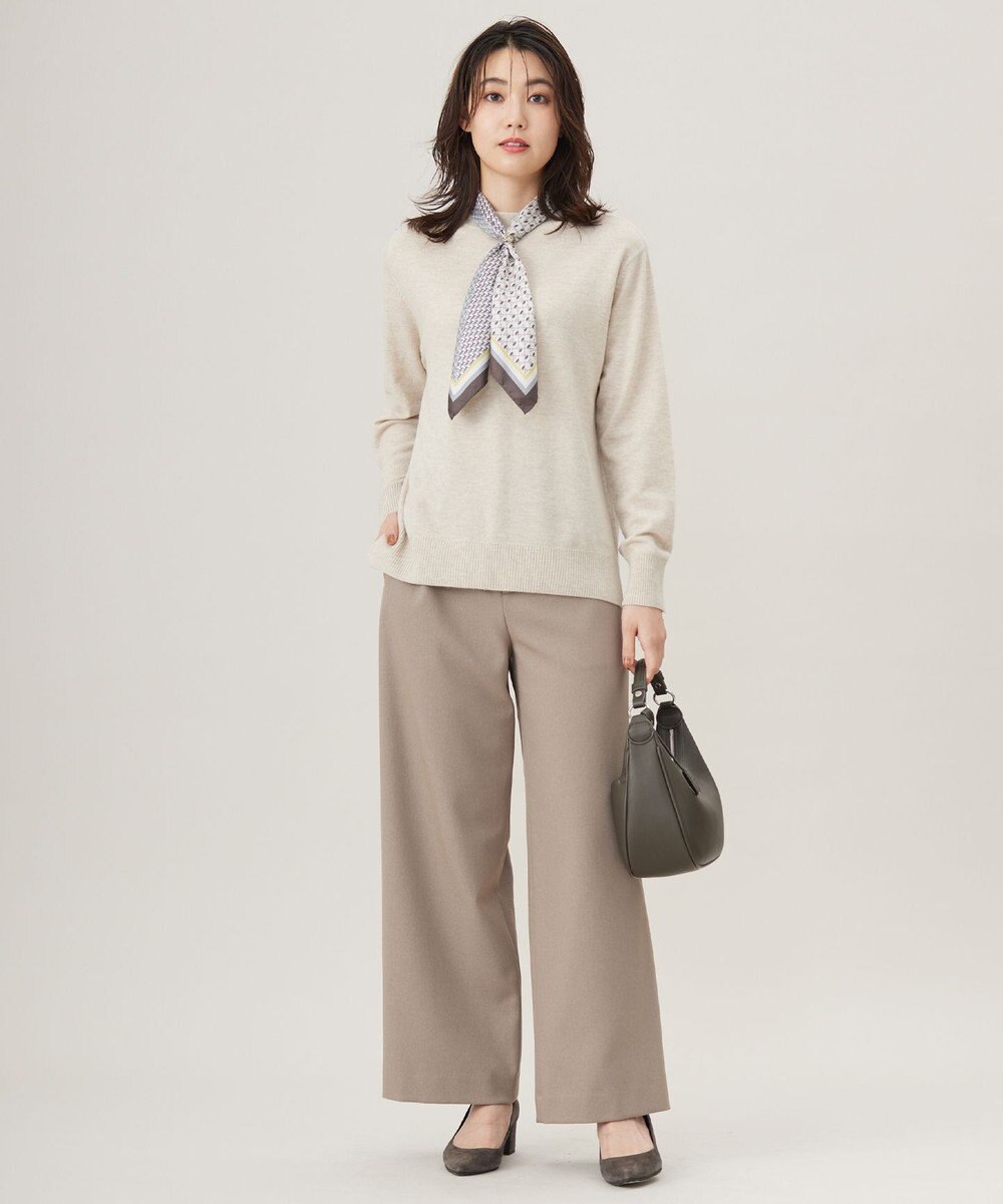 J.PRESS LADIES 【洗える】SOFT TOUCH WOOL 立ち襟 ニット 