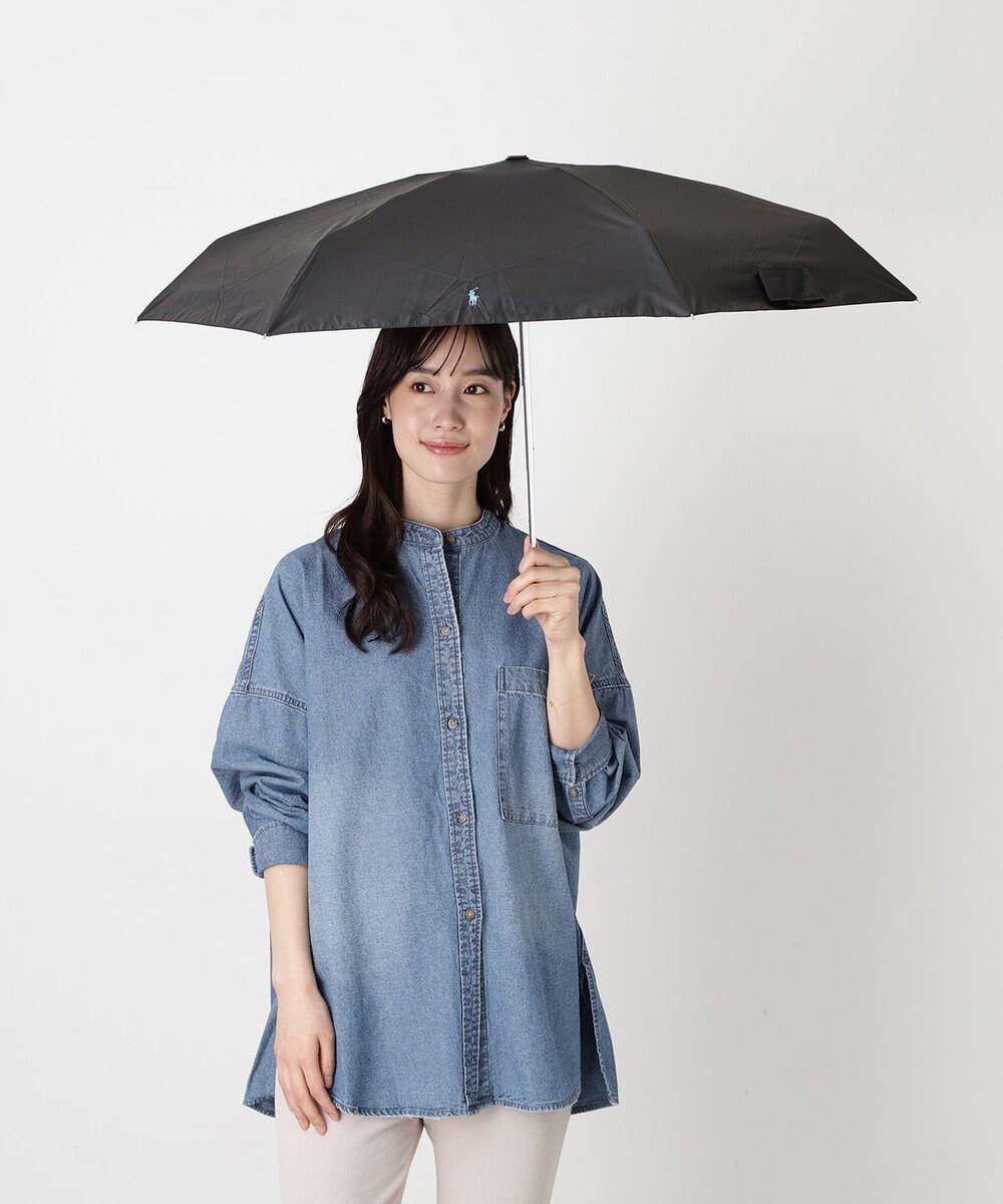 MOONBAT 【WEB限定】POLO RALPH LAUREN(ポロ ラルフローレン) 晴雨兼用日傘 折りたたみ傘 コンパクト PPワンポイント刺繍 一級遮光 遮熱 UV 