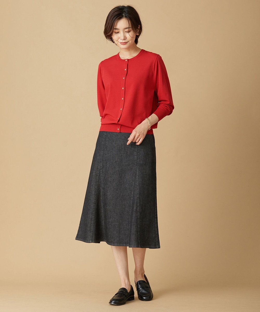 J.PRESS LADIES L 【洗える】 レーヨンエリートストレッチ カーディガン 