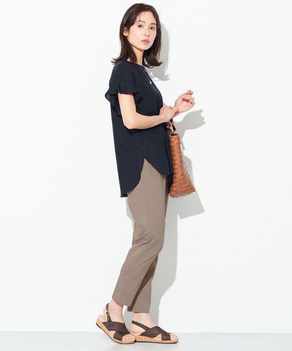 ANY 【洗える】ライトリネンクロスフレアスリーブ ブラウス 