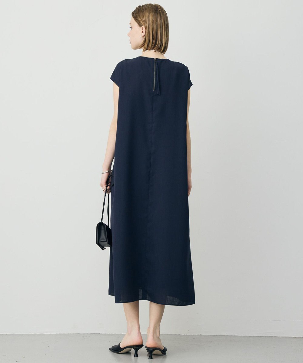 ICB ドライアセテートスラブ フレンチスリーブワンピース 