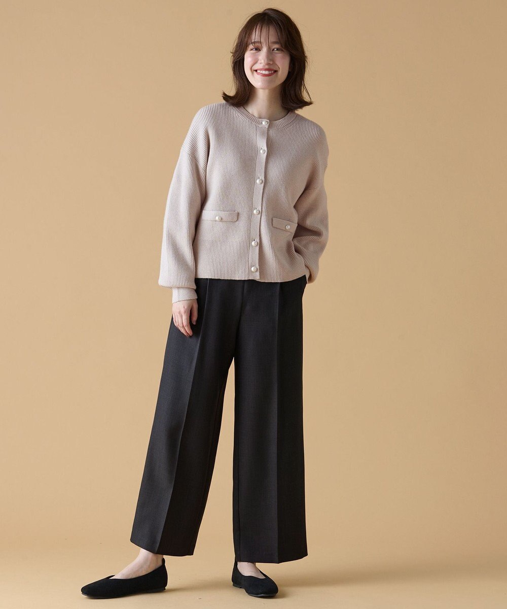 ANY 【手洗い可】パールカーディガン 