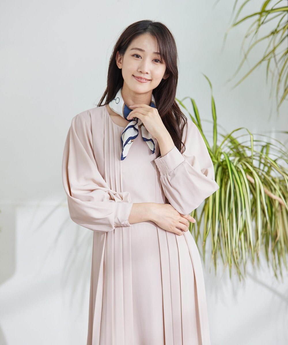 Tiaclasse 【洗える】シンメトリープリーツワンピース 