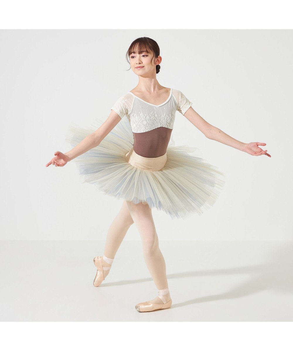 Chacott ◎【Nela ライン】ハーフスリーブレオタード 