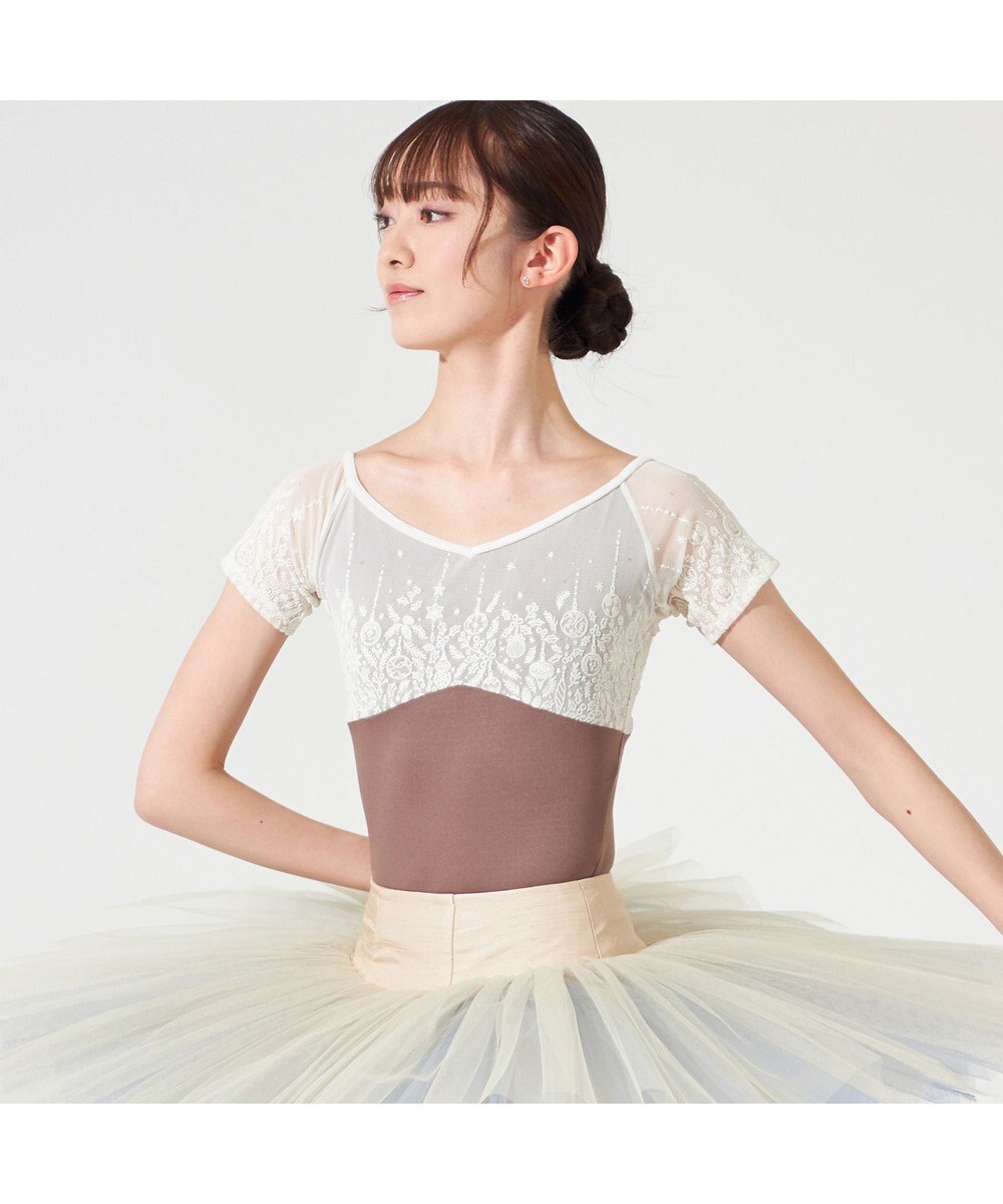 Chacott ◎【Nela ライン】ハーフスリーブレオタード 