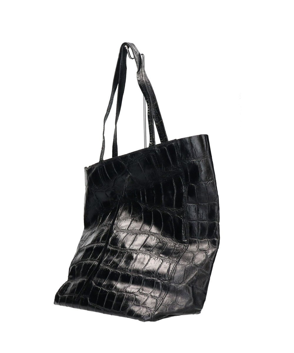 INTER-CHAUSSURES 【ANDREA CARDONE ITALI】ファスナー付き型押しレザートートバッグ 